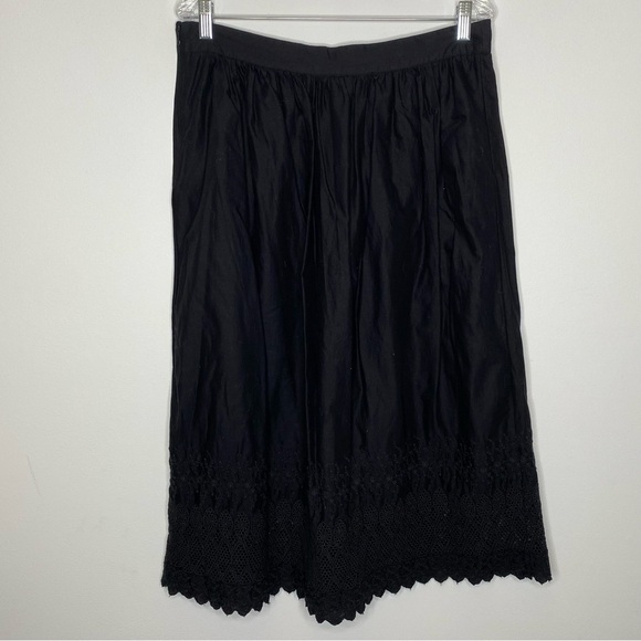 GAP Dresses & Skirts - GAP Black Eyelet Cotton Midi Skirt